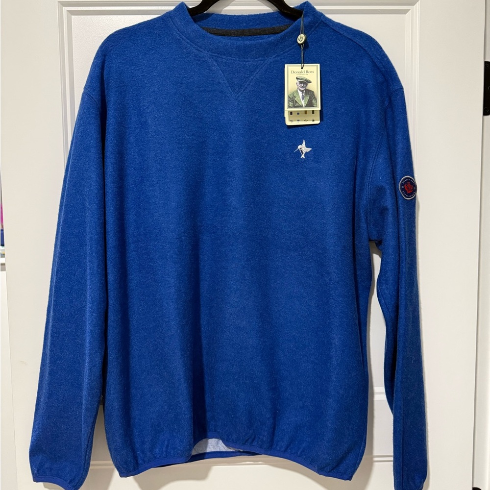 Blue Crewneck Golf Sweater